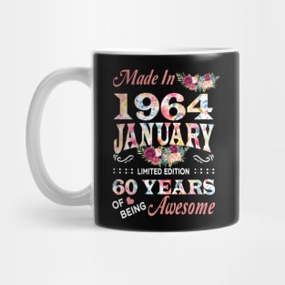 January Flower Made In 1964 60 Years Of Being Awesome Mug